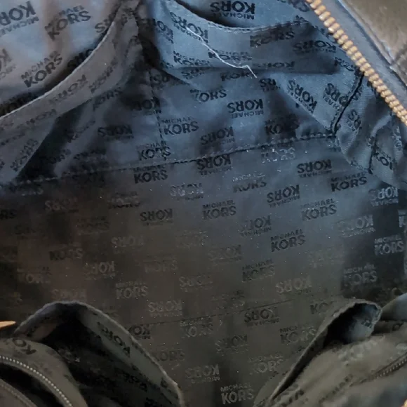 Michael Kors Black and Tan Leather Satchel - Picture 10 of 16